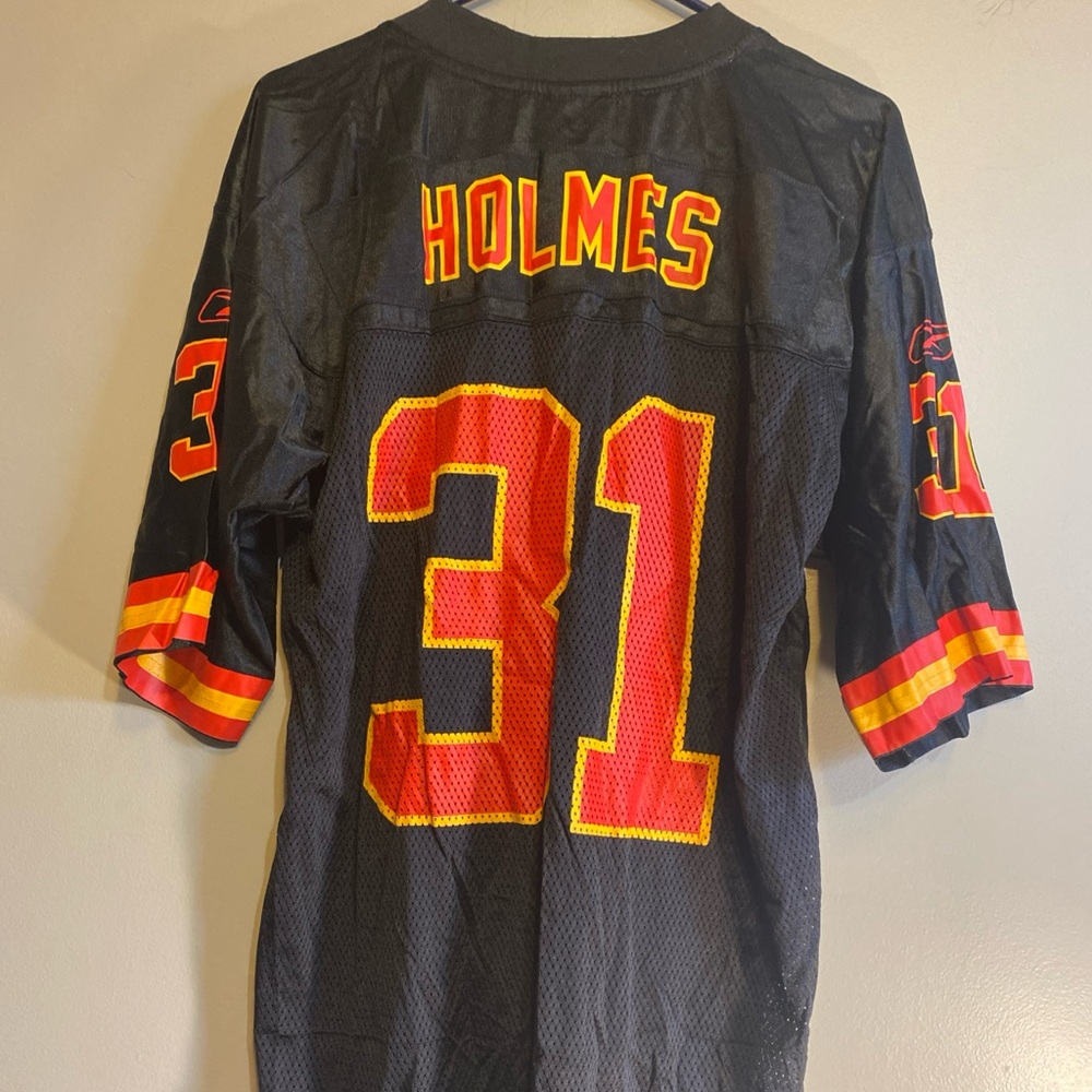 NFL‎ Jersey Priest Holmes Reebok Sz M NFL Kansas City Chiefs Black Alt